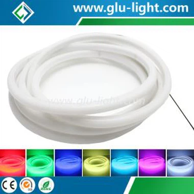 Độ sáng cao Không có chấm IP67 Silicone chống tia cực tím 12V/24v RGB Đèn neon 120leds/m